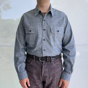 Ragtime Triple Stitch Selvedge Chambray in Blue