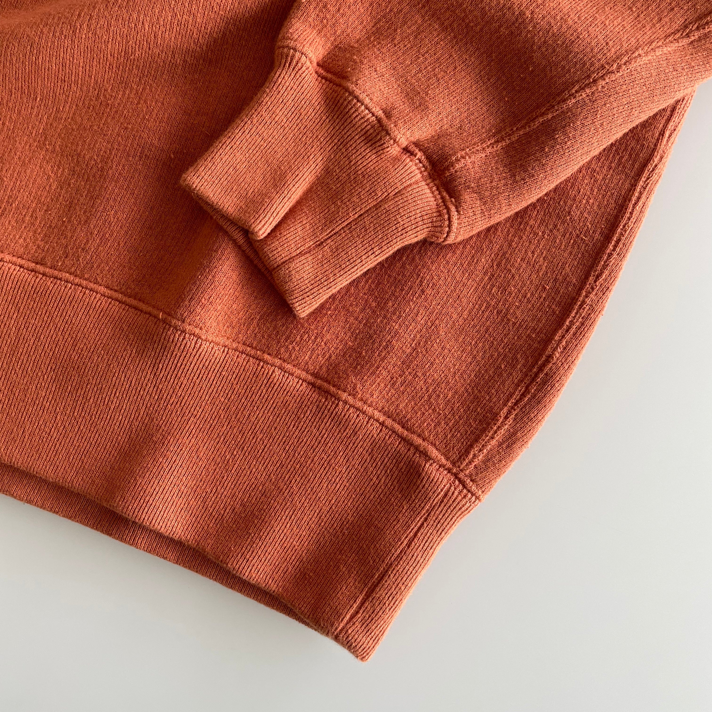 Tompkin's Knit Crew Neck Sweatshirt in Orange Brown - Tempo