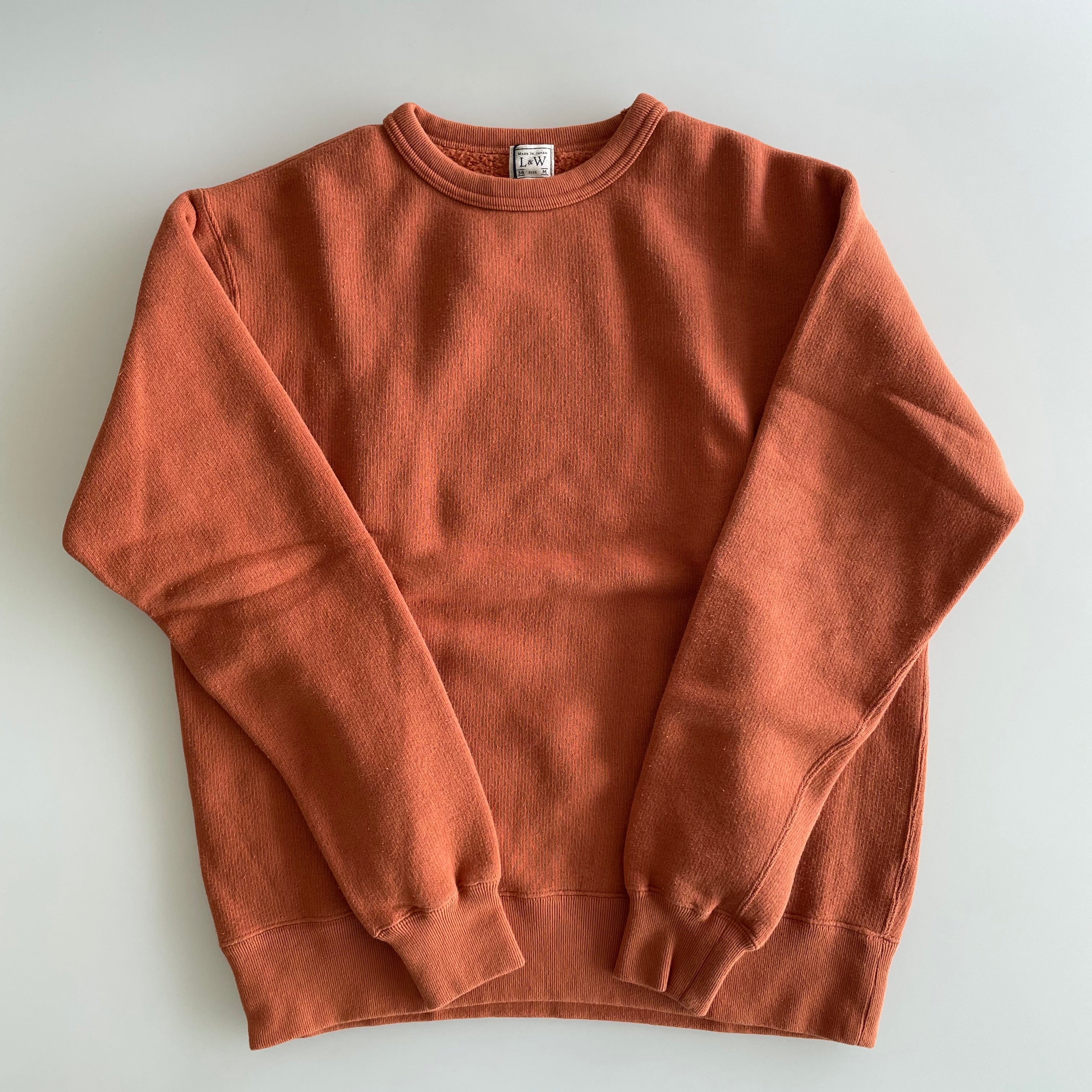 Tompkin's Knit Crew Neck Sweatshirt in Orange Brown