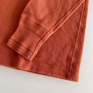 Fine Alan Honeycomb Crewneck Thermal in Orange Brown - Tempo