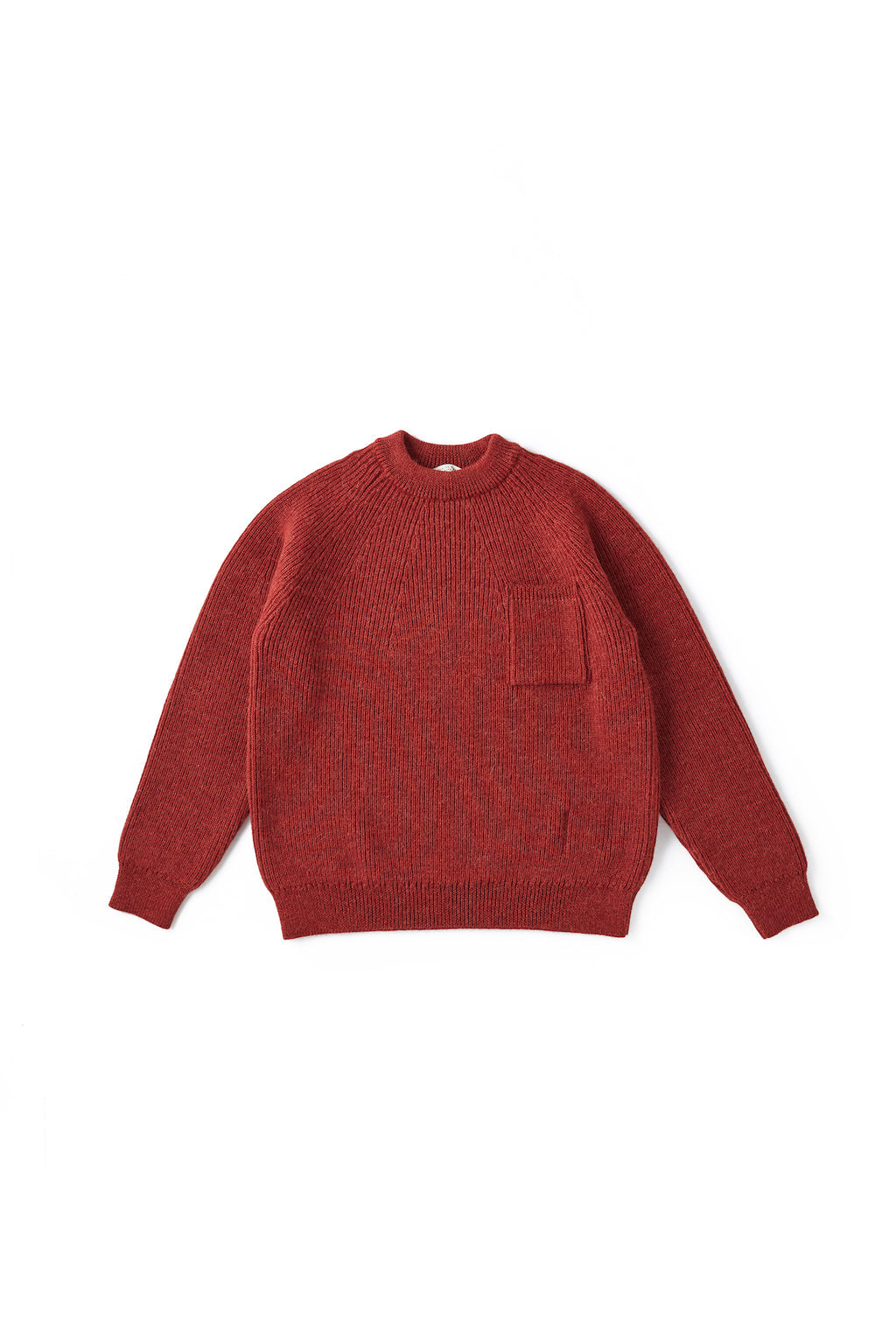 Alpaca Crewneck Sweater in Cayenne - Tempo