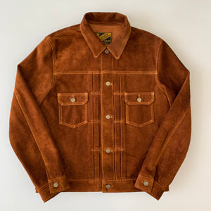 Steer Roughout Suede Type II G Jacket in Camel (TB-141) - Tempo