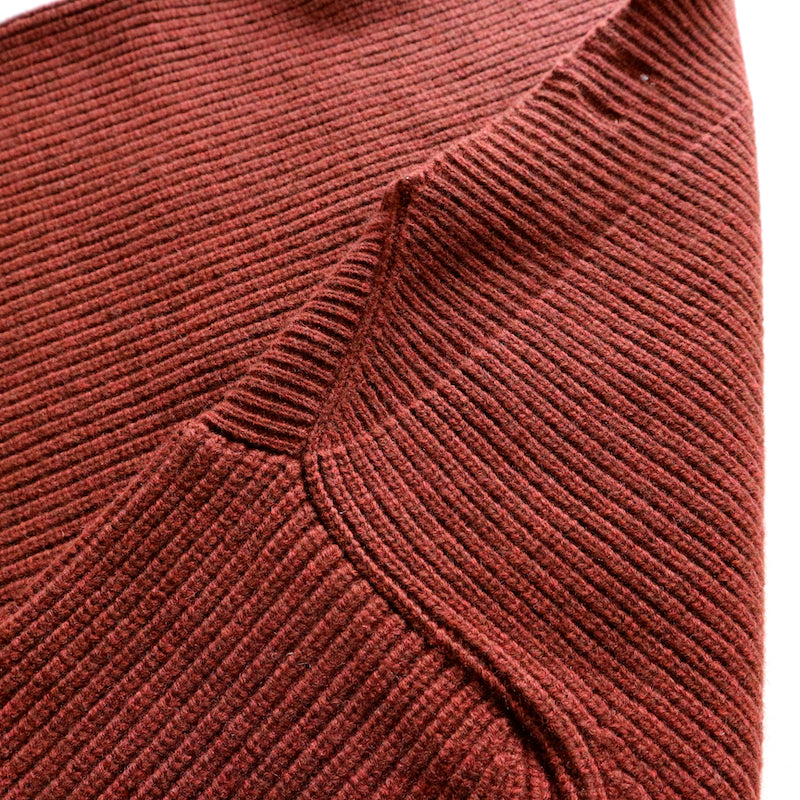 Merino Super Lamb British Classic Boatneck Sweater in Ruby Brown - Tempo
