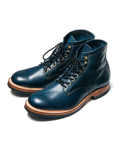 Indigo Dyed Horsehide Service Boots (IS-02) - Tempo