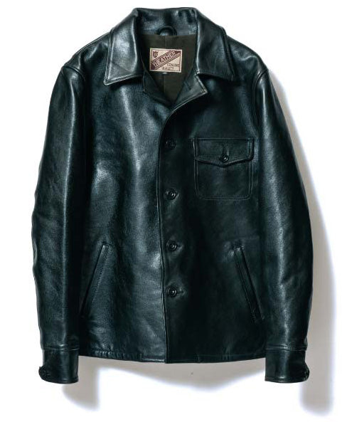 Teacore Aniline Horsehide Shirt Jacket in Black (LS-16) - Tempo