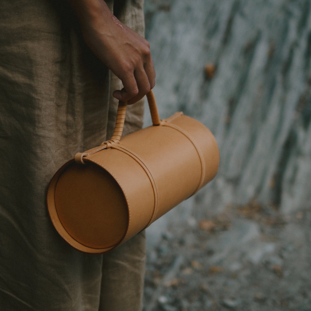 Woven Bamboo Bag in Natural - Tempo