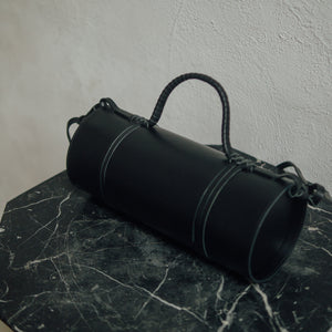 Woven Bamboo Bag in All-Black - Tempo