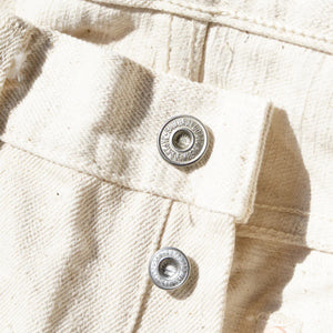 18 oz Coton japonais naturel Ecru Selvedge Denim - Slim Straight OW