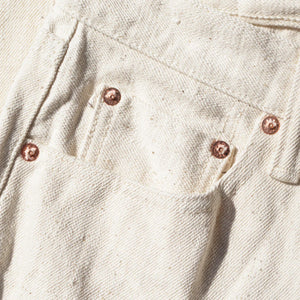 18oz Natural Japanese Cotton Ecru Selvedge Denim - Slim Straight OW