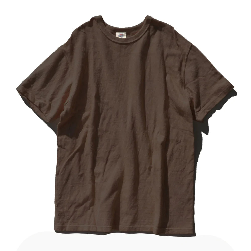 16oz Japanese Organic Cotton T-Shirt Hand-Dyed with Chestnut - Dark Kuri