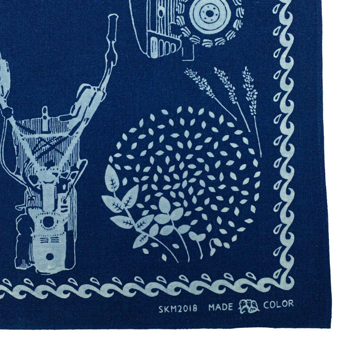 Anniversary Selvedge Bandana - Sukumo Natural Indigo Hand-Dyed - Tempo