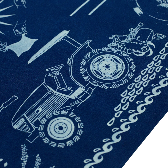 Anniversary Selvedge Bandana - Sukumo Natural Indigo Hand-Dyed - Tempo
