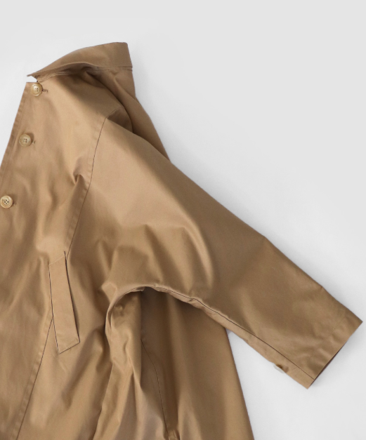 "Matou" Dolman Sleeve Cotton Coat in Beige