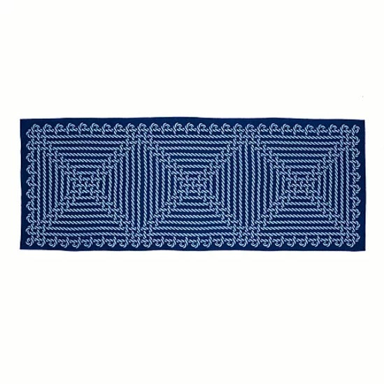 Sukumo Natural Indigo Hand-Dyed Tenugui Waffle Towel - Tempo