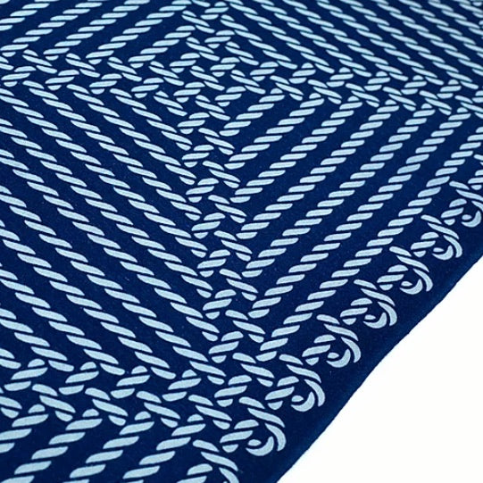 Sukumo Natural Indigo Hand-Dyed Tenugui Waffle Towel - Tempo