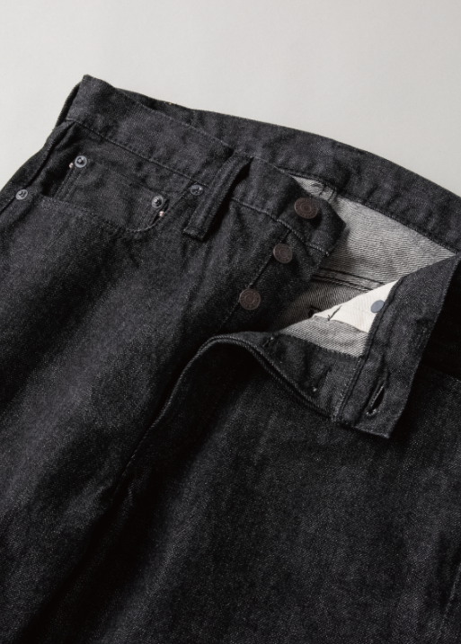 Slim Straight 14oz Black x Écru Selvedge Denim - OW - 1108BK - Tempo