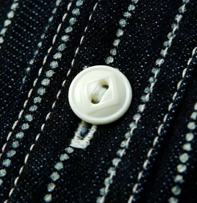 10oz Selvedge Wabash Work Shirt in Indigo Blue FN-SDK-702L - Tempo