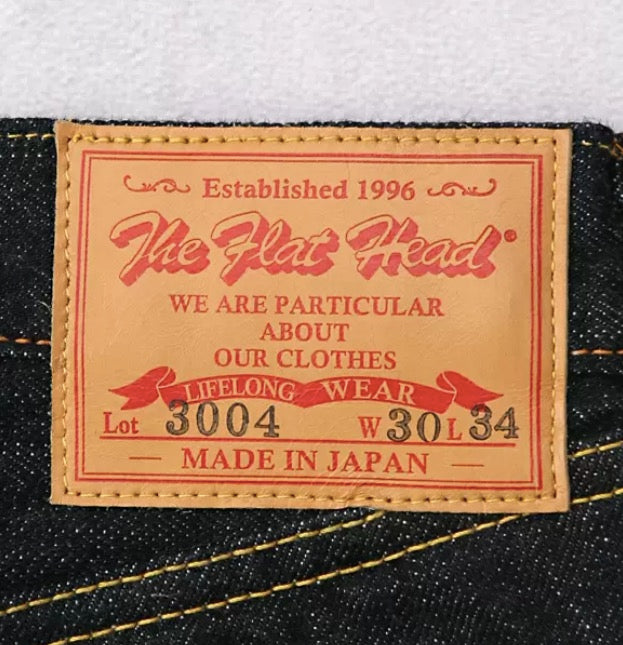 FN-3004 14.5oz Unsanforized Selvedge Loomstate Jeans - Roomy Straight Tapered - Tempo