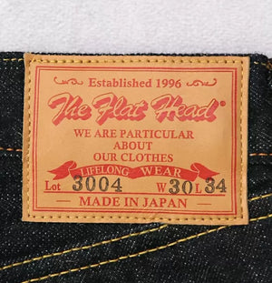 FN-3004 14,5 oz non sanforisé Selvedge Loomstate Jeans - droit spacieux conique 