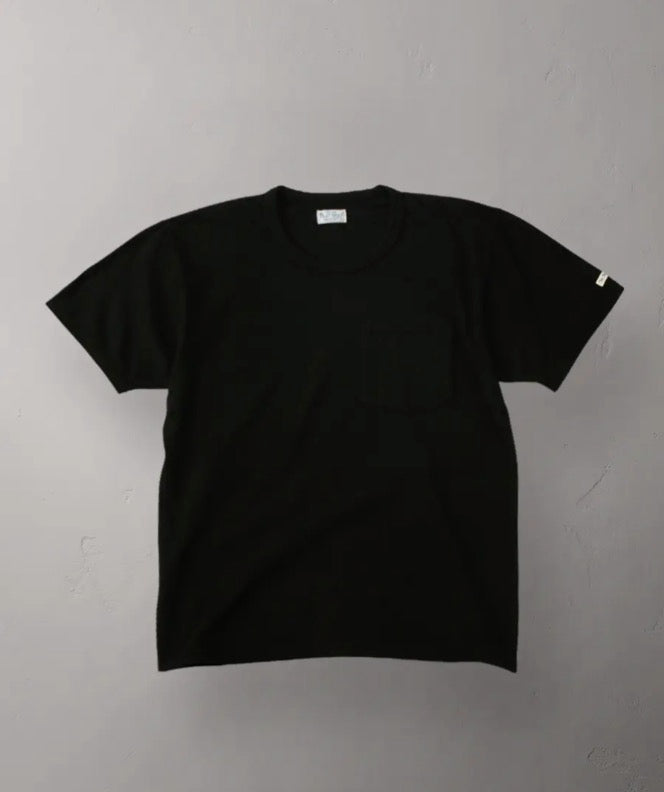 Tsuri-Ami Loopwheel Pocket T-shirt in Black - Tempo