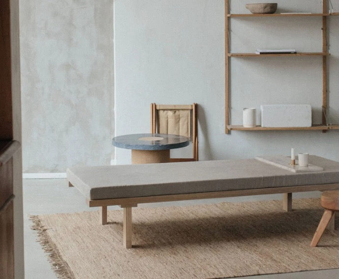 SINTRA TABLE | BLACK MARBLE / CORK | LARGE - Tempo