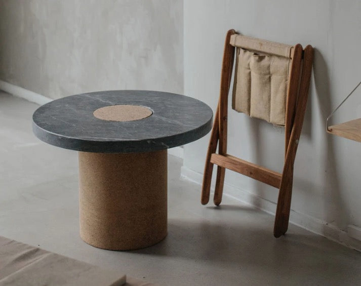 SINTRA TABLE | BLACK MARBLE / CORK | LARGE - Tempo