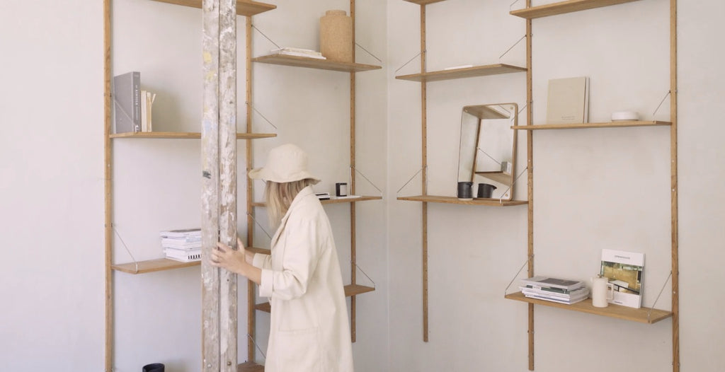 SHELF LIBRARY TRIPLE SECTION | NATURAL OAK | H1148 / W80 - Tempo