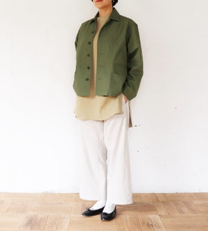 "Spring Pearson" Cotton Jacket in Olive Drab