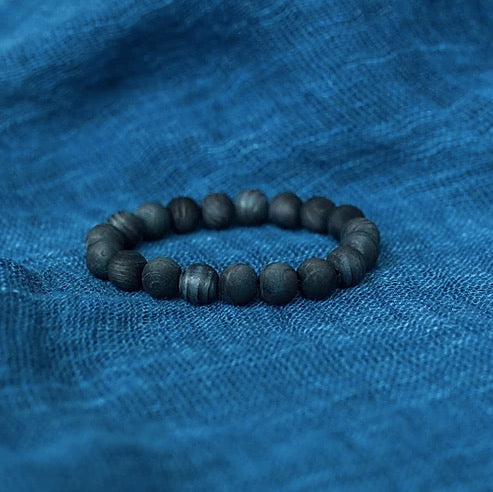 Yakusugi Cedar Bracelet - Sukumo Natural Indigo Hand-Dyed - Tempo