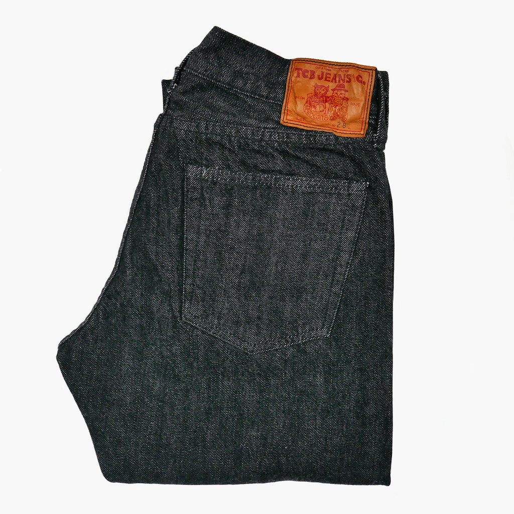 13oz Slim 50's Black Selvedge Jean - One Washed - Tempo