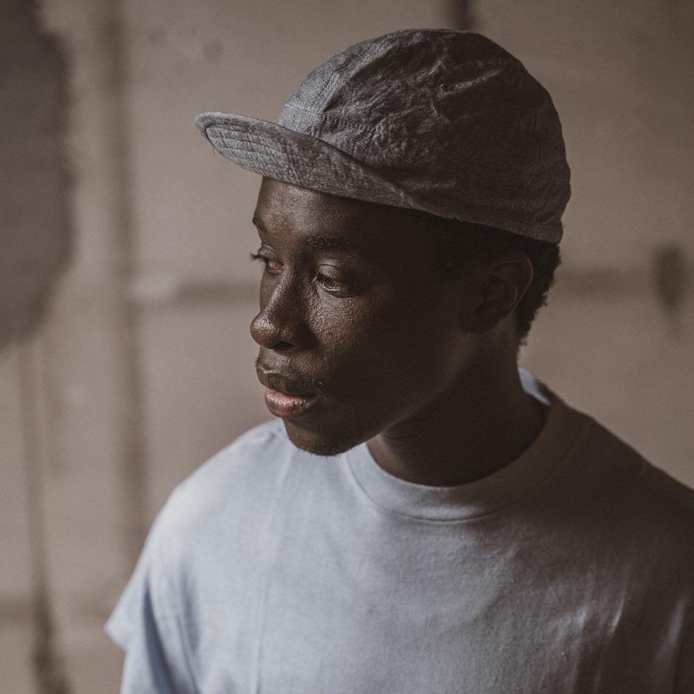 USMC Cap in Heather Green Mock Twist Chambray - Tempo