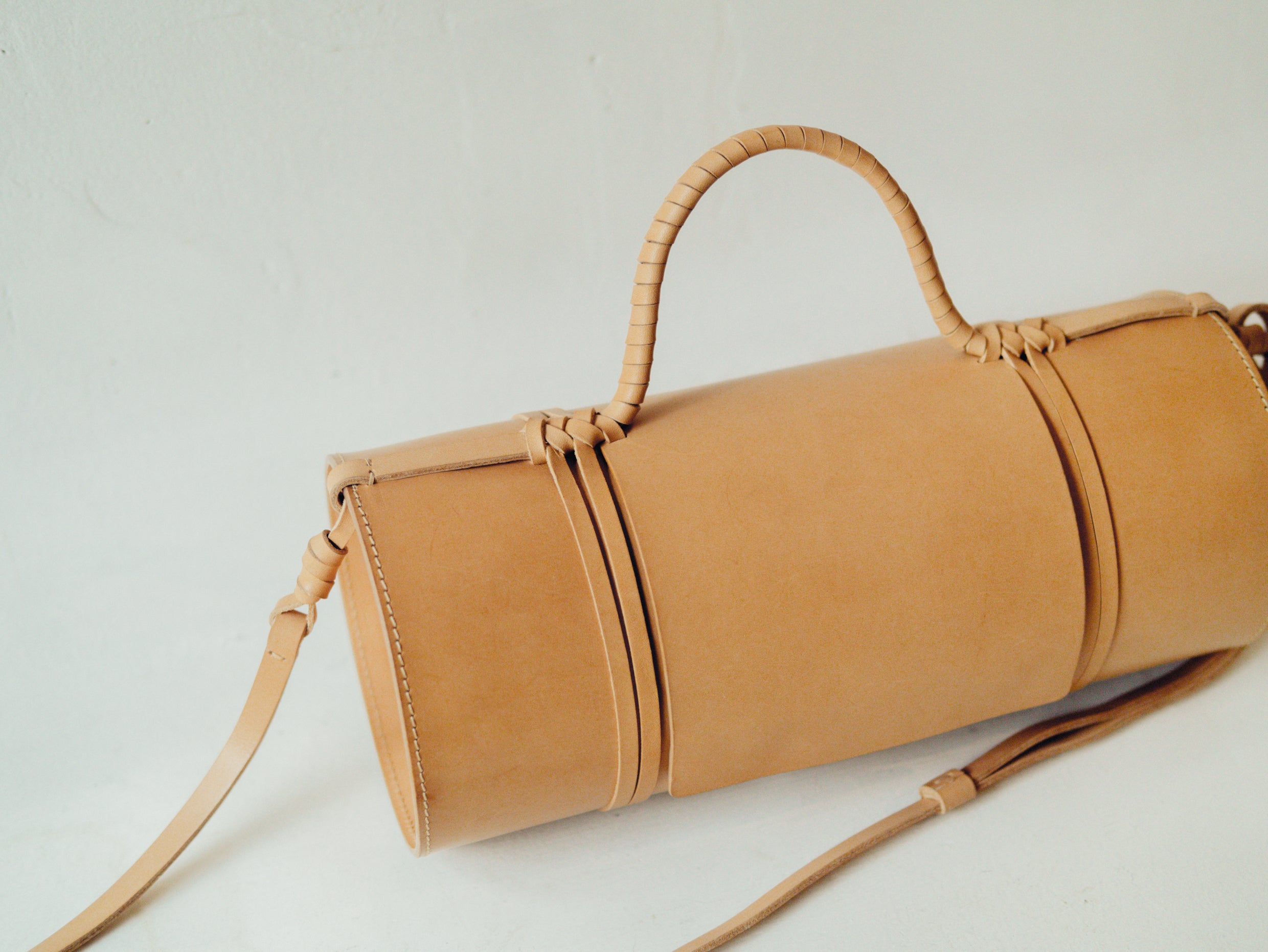 Woven Bamboo Bag in Natural - Tempo