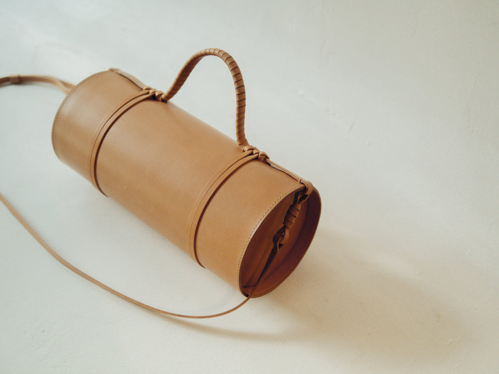 Woven Bamboo Bag in Natural - Tempo