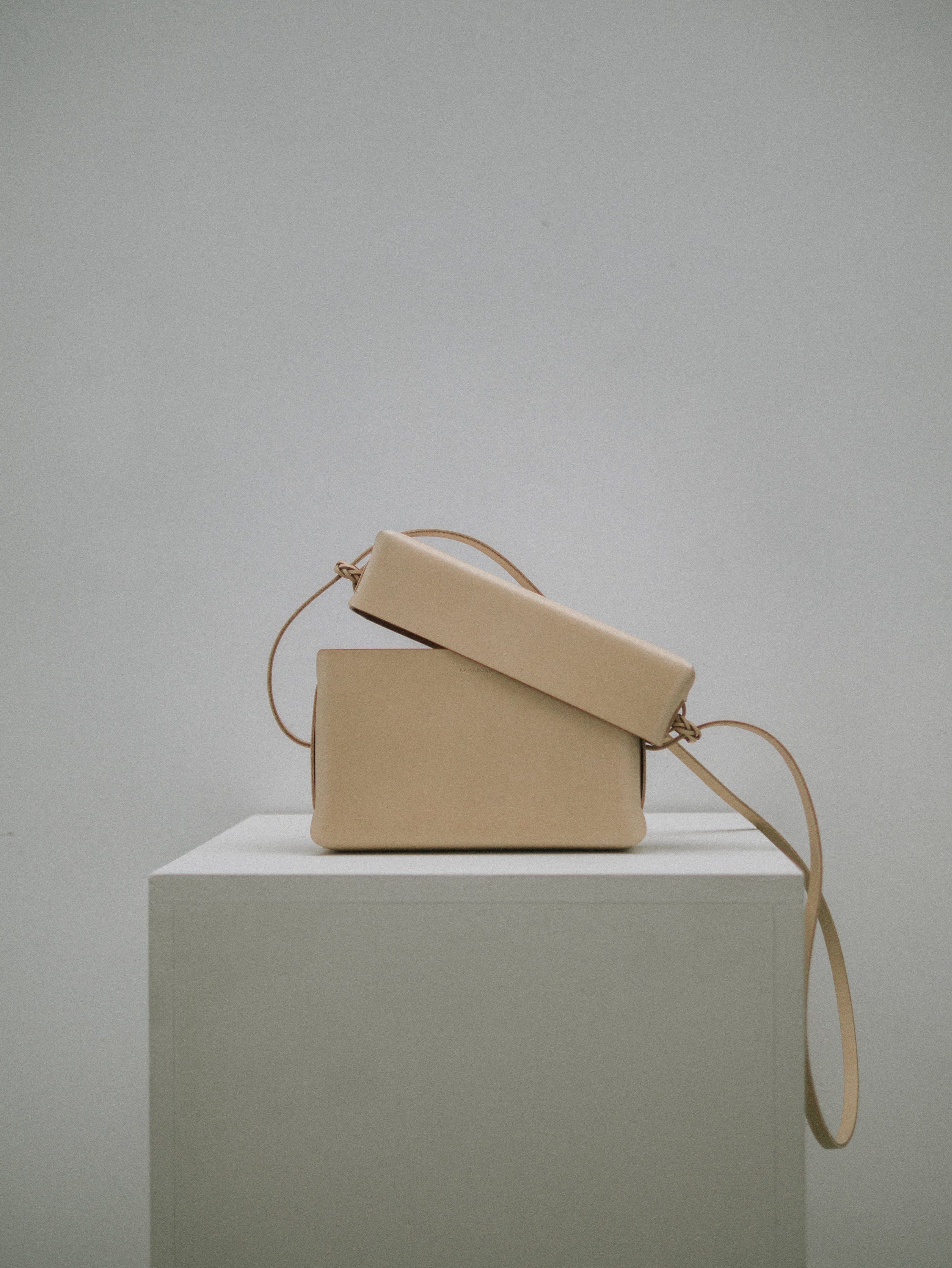 Woven Lid Bag in Natural - Tempo