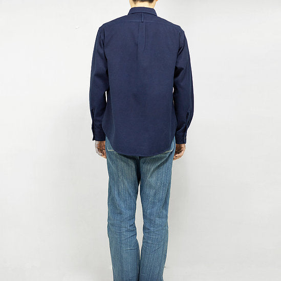 Work Shirt - Dark Indigo - 2x2 Cotton Twill Weave - Sukumo Natural Indigo Hand-Dyed - Tempo