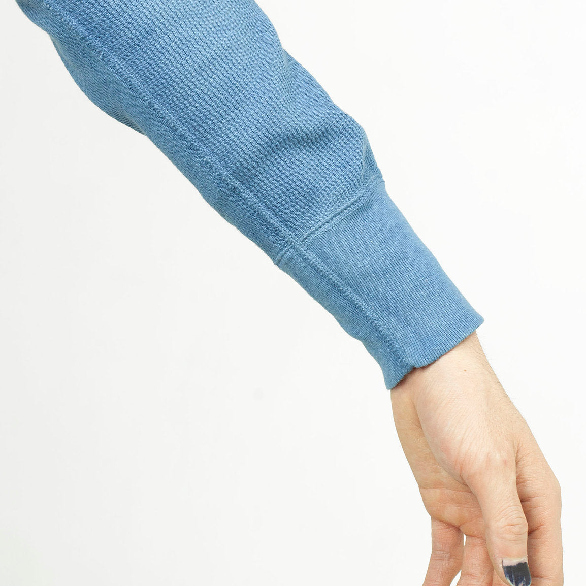 Thermal Long Sleeve - Light Indigo Cotton  - Sukumo Natural Indigo Hand-Dyed - Tempo
