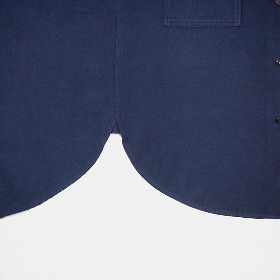 Work Shirt - Dark Indigo - 2x2 Cotton Twill Weave - Sukumo Natural Indigo Hand-Dyed - Tempo
