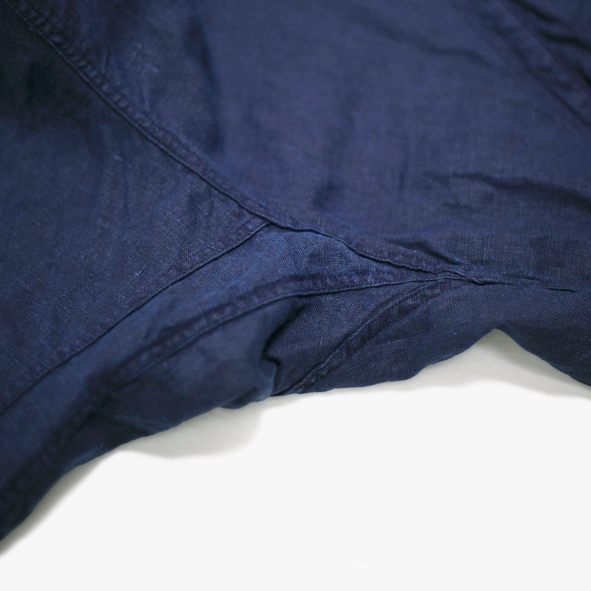 Dark Indigo Linen Coat - Sukumo Natural Indigo Hand-dyed - Tempo