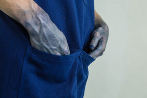 Apron - Cotton Hemp Twill - Dark Indigo - Sukumo Natural Indigo Hand-Dyed