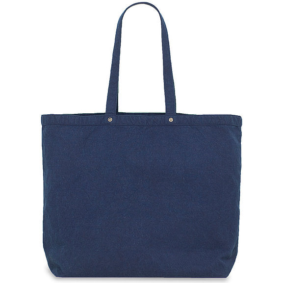 Lightweight Tote Bag - Dark Indigo Cotton Linen - Sukumo Natural Indigo Hand-dyed - Tempo