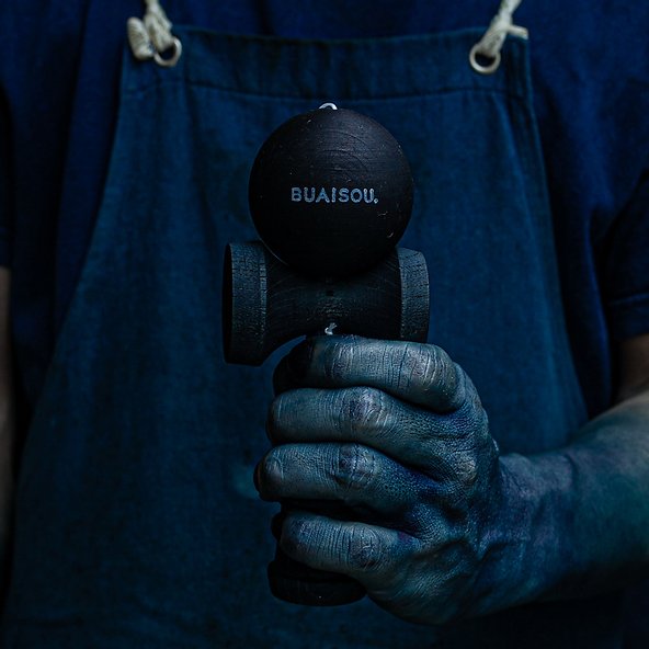 Kendama #3 - Sukumo Natural Indigo Hand-Dyed - Tempo
