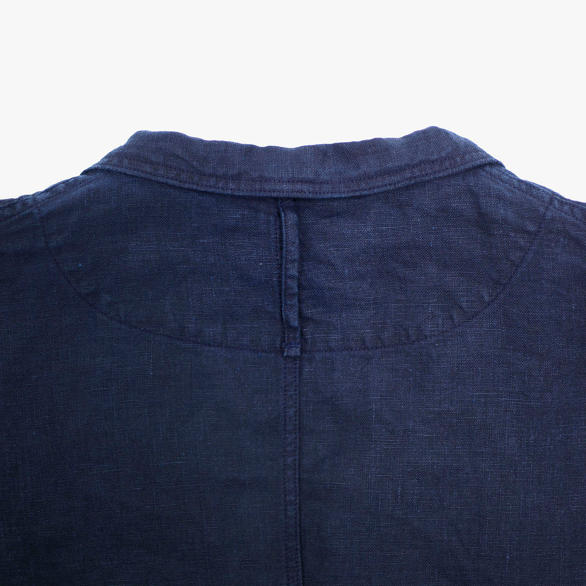 Dark Indigo Linen Coat - Sukumo Natural Indigo Hand-dyed - Tempo
