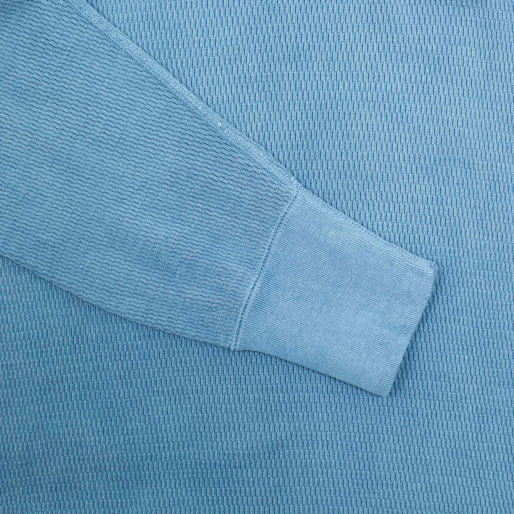 Thermal Long Sleeve - Light Indigo Cotton  - Sukumo Natural Indigo Hand-Dyed - Tempo
