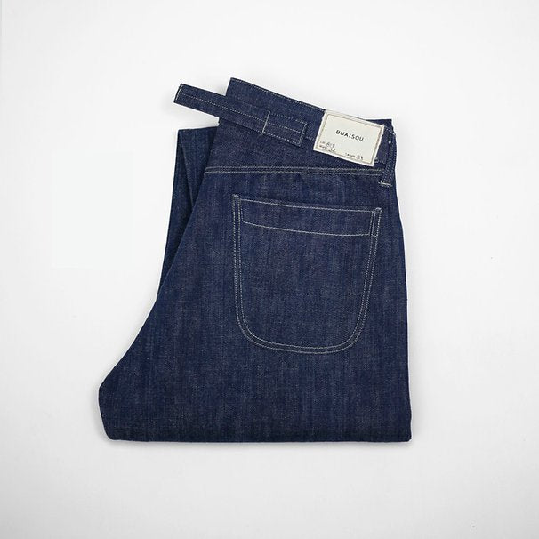 819 Denim 13.5oz Selvedge - Hi-Rise Wide Tapered - Sukumo Natural Indigo Hand-Dyed - Tempo