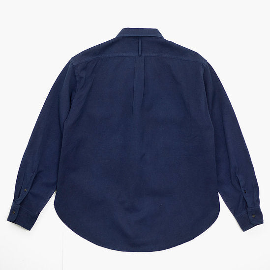 Work Shirt - Dark Indigo - 2x2 Cotton Twill Weave - Sukumo Natural Indigo Hand-Dyed - Tempo