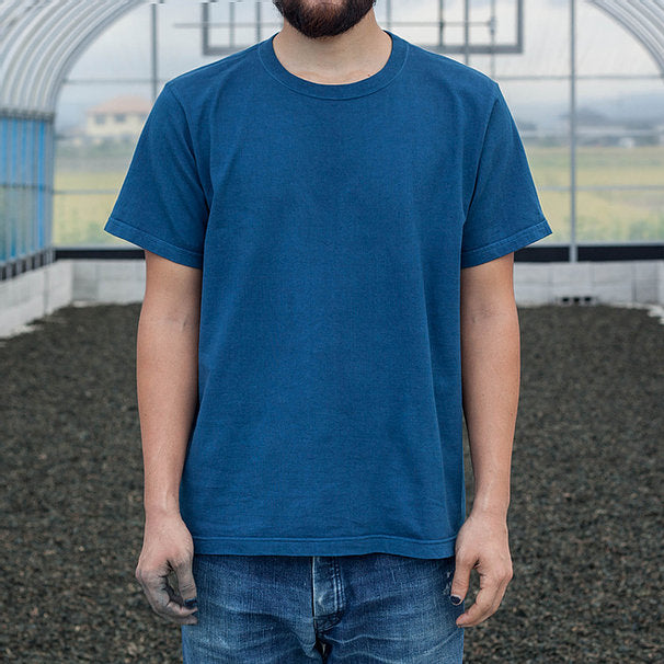 Tsuri-Ami Loopwheel T-Shirt II - Indigo - Sukumo Natural Indigo Hand-Dyed - Tempo
