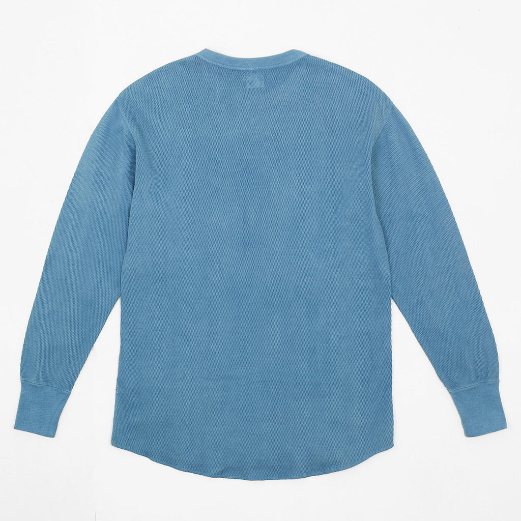 Thermal Long Sleeve - Light Indigo Cotton  - Sukumo Natural Indigo Hand-Dyed - Tempo