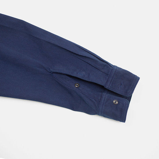 Work Shirt - Dark Indigo - 2x2 Cotton Twill Weave - Sukumo Natural Indigo Hand-Dyed - Tempo