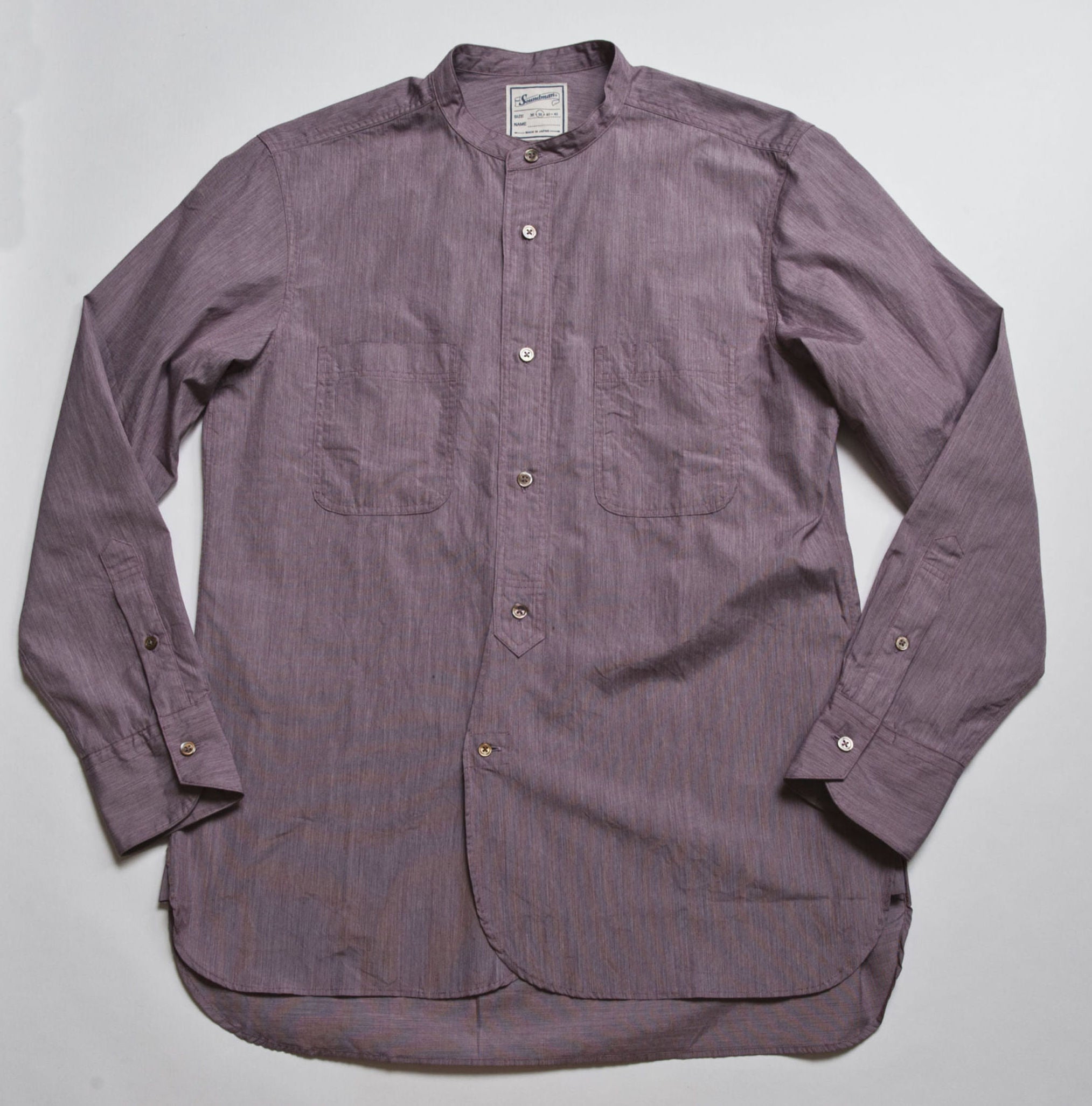 "Livingstone" Cotton Shirt in Burgundy - Tempo