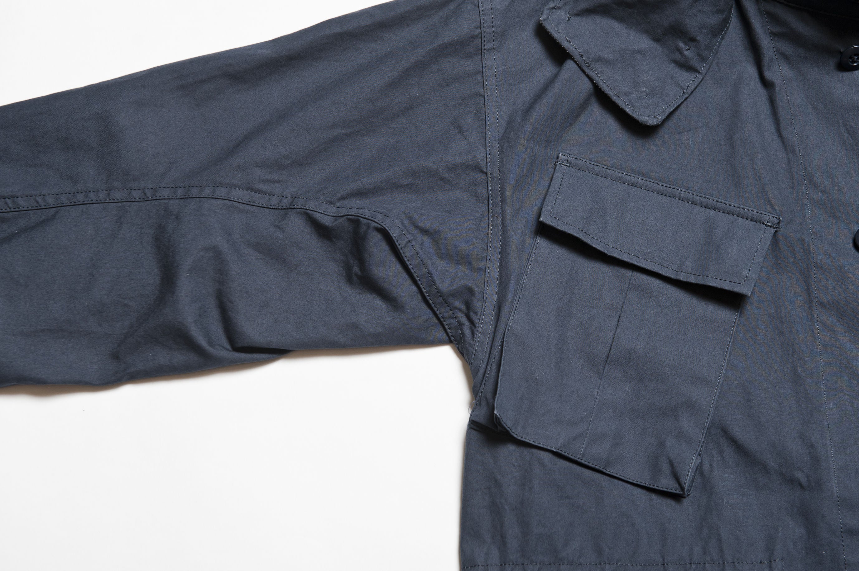 "Norwood" High Density Water-Repellant Cotton Poplin Parka in Navy - With Detachable Hood - Tempo